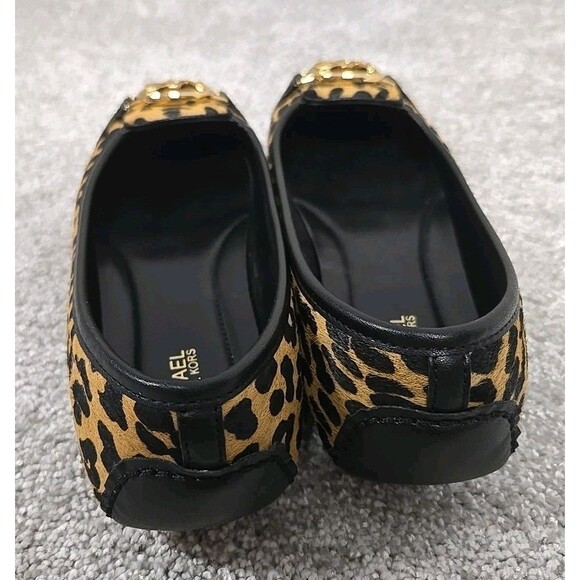Michael Kors Fulton Leopard Print 100% Calf Hair Moccasin Loafer Flat Size 6.5 - Picture 4 of 10